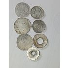 Сборный лот ( убитых  ) монет Российской Империи  , серебро