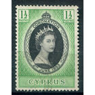 Британские колонии - Кипр - 1953г. - коронация королевы Елизаветы II - 1 марка - полная серия, гашёная [Mi 163]. #4-B6-128-A-1