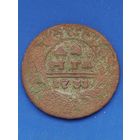 ДЕНГА 1731 г. Анна Иоановна. ПЕРЕЧЕКАН с копейки ПЕТРА I. Без мц.(3).