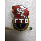 Знак. ГТО 2 степень (латунь, булавка, эмаль) (2)