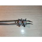 Металлические серьги "Совы", с множеством вставок, замки рабочие.