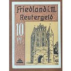Нотгельд 10 пфеннигов 1922 год. Фридланд-ин-Мекленбург . Веймарская республика