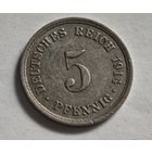 1914 год Германия 5 пфеннигов