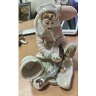 Антикварная фарфоровая статуэтка -  Емеля со щукой Минский ФФЗ