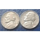 5 центов  1963 Р & D США Джеферсон 2 монеты