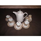 Сервиз кофейный на 6 персон(блюдец 5 шт.).С рубля.