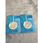 2 монеты серии поезда Тепловоз и Электровоз