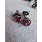Серьги гвоздики 875 звезда корунды