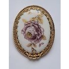 Брошь. Фарфор. Цветы. 60-е годы, Франция