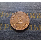 2 пфеннига 1962 (J) Германия ФРГ #02