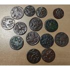Деньги полушки. Лотом. 14 штук