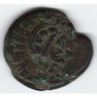 Пантикапей Дихалк ЛС - Голова безбородого Сатира влево. ОС - Лук, стрела, ПАNTI III век до Н.Э.