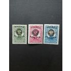 Польша 1918 Полная серия марок с надпечаткой "Polska Poczta" на марках полевой почты Австро-Венгрии (чистые* с наклейками) Mi.17-19 каталог 25.00 евро