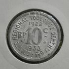 Франция Тулуза  10 сантим 1922 - 1933 г Латинский союз Нотгельды
