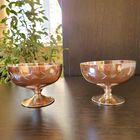 Креманки, стекло с золотым покрытием, одним лотом 2 шт.