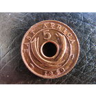 Британская Восточная Африка. 5 цент. 1942. С 20 копеек. Распродажа коллекции. Смотрите другие лоты.