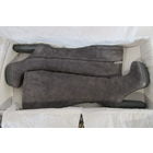 Сапоги Calvin Klein Серые Ботфорды Замша Каблук Платформа Змеиный Принт Рисунок Размер 37-38