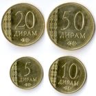 Таджикистан набор 4 монеты 2015 UNC