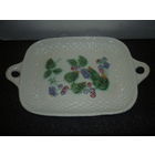 Блюдо-Поднос. Майолика с узором ЕЖЕВИКА. Ручная роспись. Конаково. ЗИК.53год. СССР