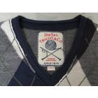 DIESEL Сине Серая Жилетка Дизель Трикотаж Шерсть Ромбы Размер М