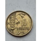 10 центов 1925 года. Литва - Первая Республика (1925 - 1938). Монета не чищена. 45199