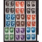 СССР-1951, (Заг.1540(2)-1555(2)) растр ГР, кв.бл., гаш. , Ученые