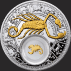 Скарпіён. 2013 Scorpio. 2013. Скорпион. 2013 Scorpio. 2013. серебро , 20 рублей .   Знаки Зодиака . Гороскоп .Гараскоп .
