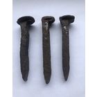 Кованные гвозди, костыли, узкоколейка  3 штуки