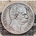 Италия 5 лир 1879 года. Серебро! Сторгуй за свою цену, предложи обмен! Y