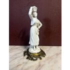 Старинная статуэтка, мягкий фарфор, бронза, клеймо, много лотов с рубля