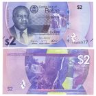 Белиз (Британский Гондурас) 2 доллара  2025 год UNC  (НОВЫЙ ДИЗАЙН БАНКНОТ)