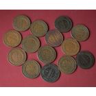 1 копейка Николая II Набор разных лет 14 монет