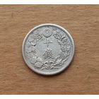 Япония, 10 сенов 1911 г., серебро 0.720, период Мэйдзи (1868-1912)