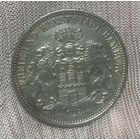 Монета 3 марки 1911 год. Гамбург. Германская империя. Серебро
