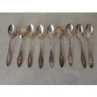 Ложка чайная мельхиор мельхиоровая 9 штук СССР 14 см.