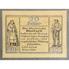 Нотгельды Австрия Вальдцелль 20 геллеров 1920 год.