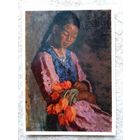 Чуйков. Девушка с тюльпанами