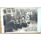 Фото трех военных с наградами. 9х14 см.