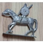 РЕДКИЙ Оловянный солдатик.ВСАДНИК со щитом