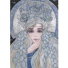 Открытка. С новым годом! Зима. Девушка. Снегурочка. (чистая)