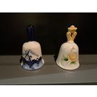 Колокольчик фарфор Цветы Мельница  Голландия Дельф Англия Винтаж