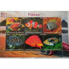 Блок  РЫБЫ МОРСКИЕ ОБИТАТЕЛИ ФАУНА   MNH