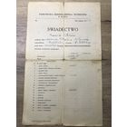 Свидетельство технической школы.Вильно.1929г.