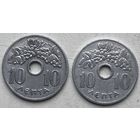 Греция 10 лепта 1954 г. Цена за 1 шт.