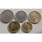 Марокко. Набор 5 монет 5, 10, 20 сантимов - 1, 1/2 дирхамов 1987 года