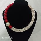 Бусы-колье Коралл Жемчуг