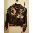 Куртка с принтом и вышивкой