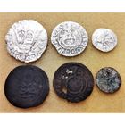 ПОЛУГРОШ КАЗИМИРА IV ЯГЕЛЛОНЧИКА (1446-1492), ПОЛТОРАК 1624 СИГИЗМУНДА III, ДВУДЕНАРИЙ 1570 ЖИГИМОНТ АВГУСТ + ИХ ФАЛЬШАКИ ТОГО ВРЕМЕНИ