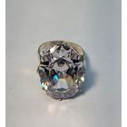 Кольцо серебро 925 пр. Клеймо голова. 19.5 р-р. Ювелирное стекло. С рубля.