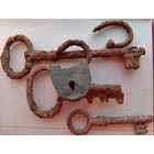 Ключи, замок, сборный лот